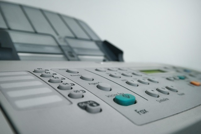 stock photo of a fax machine
