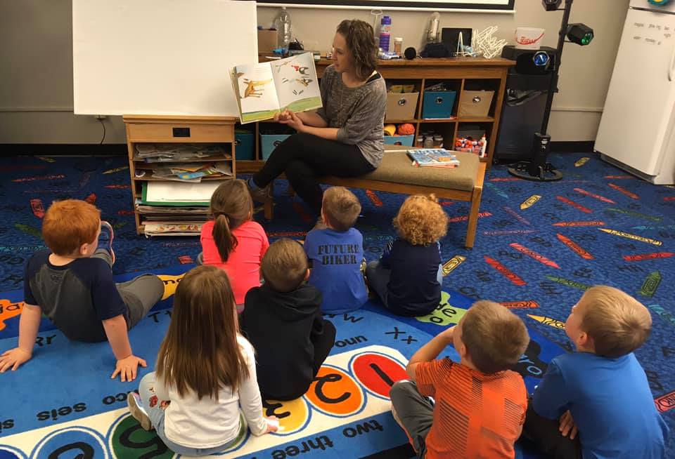 story hour at Sibley Public Library