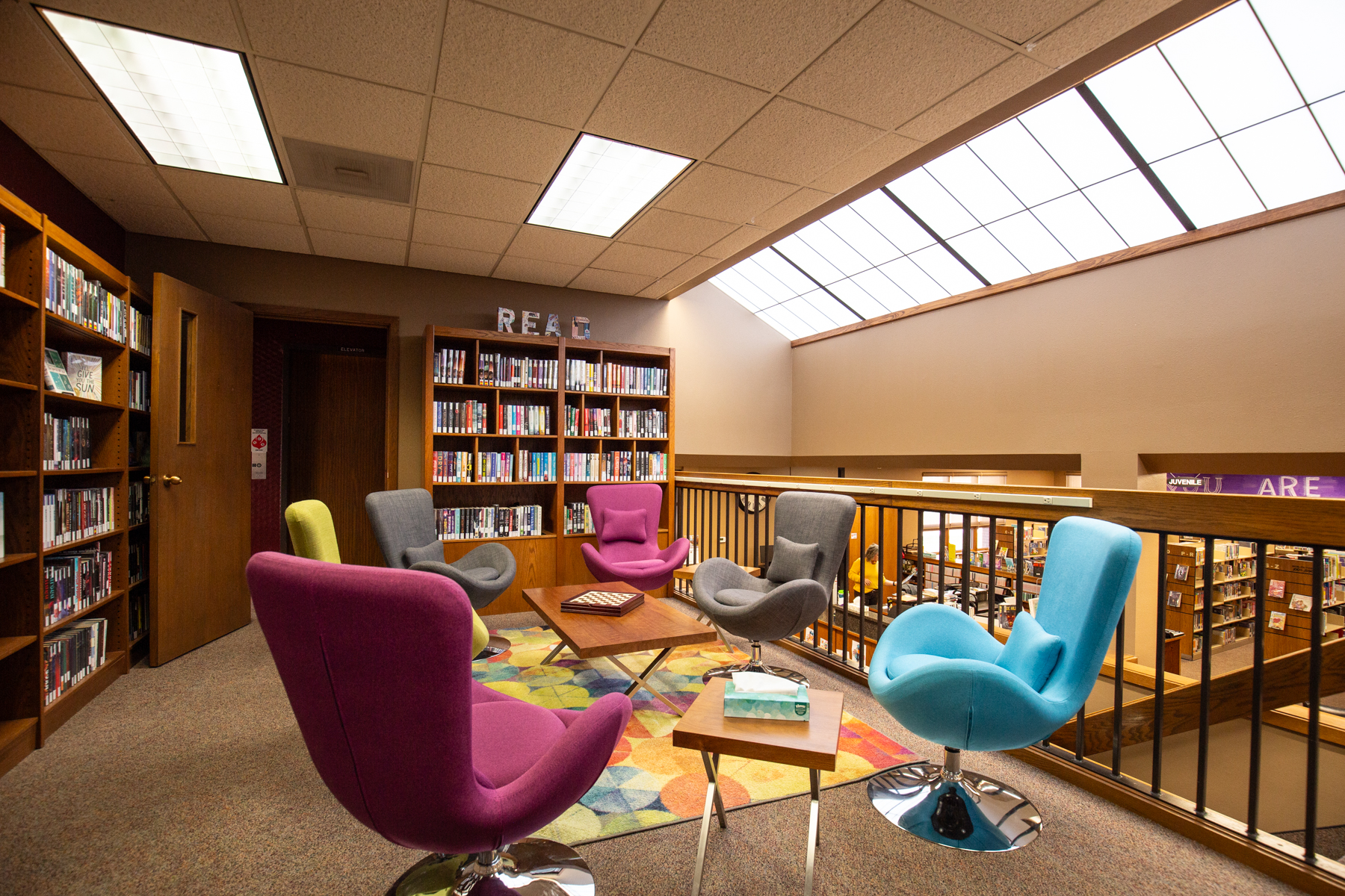 image of the teen area at the Sibley Public Library