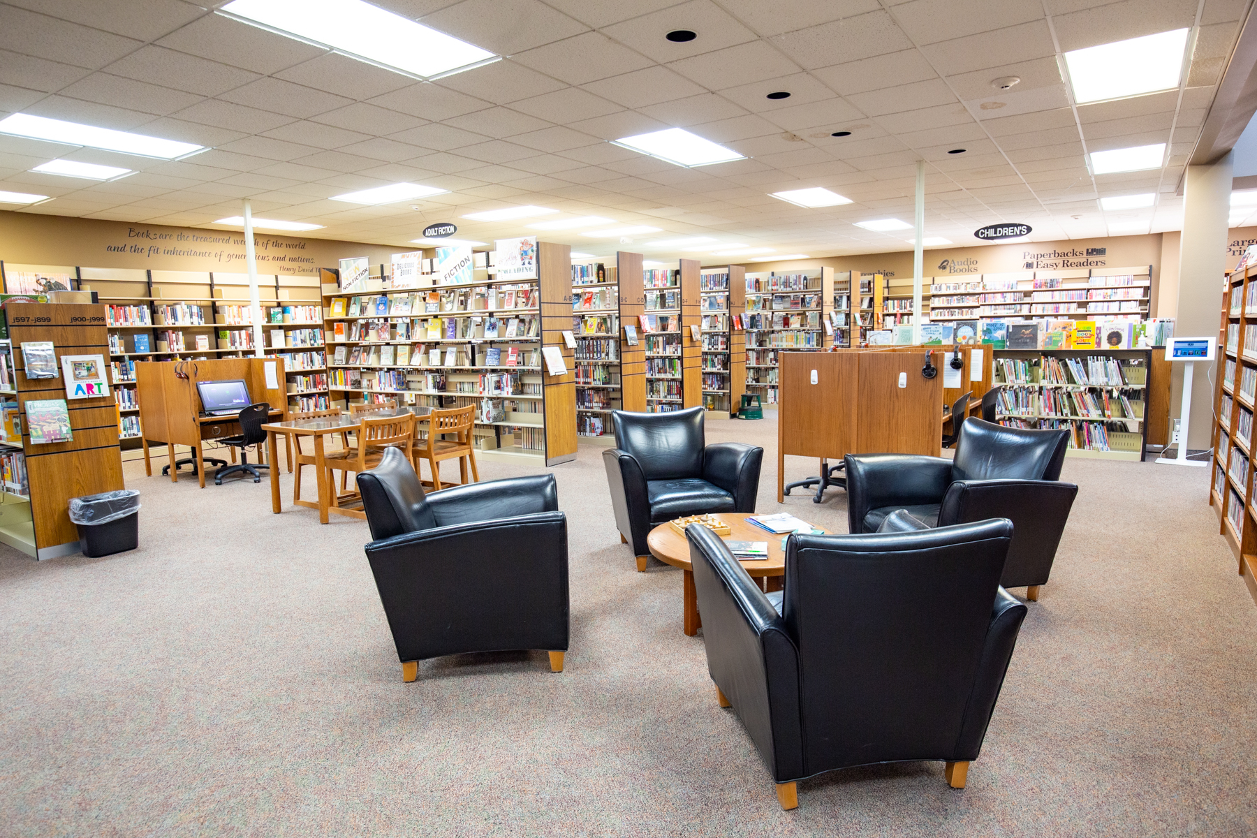 interior image of the Sibley Public Library