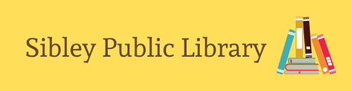 Sibley Public Library yellow image with books